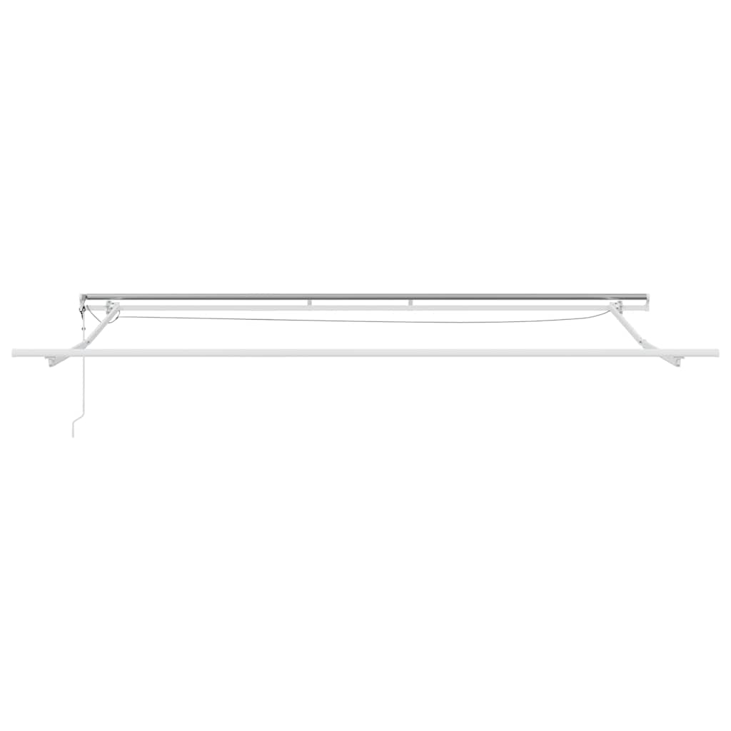 Einziehbare Markise Hellgrau 450 x 350 cm Polyester und Metall