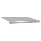 Einziehbare Markise Hellgrau 450 x 350 cm Stoff und Aluminium