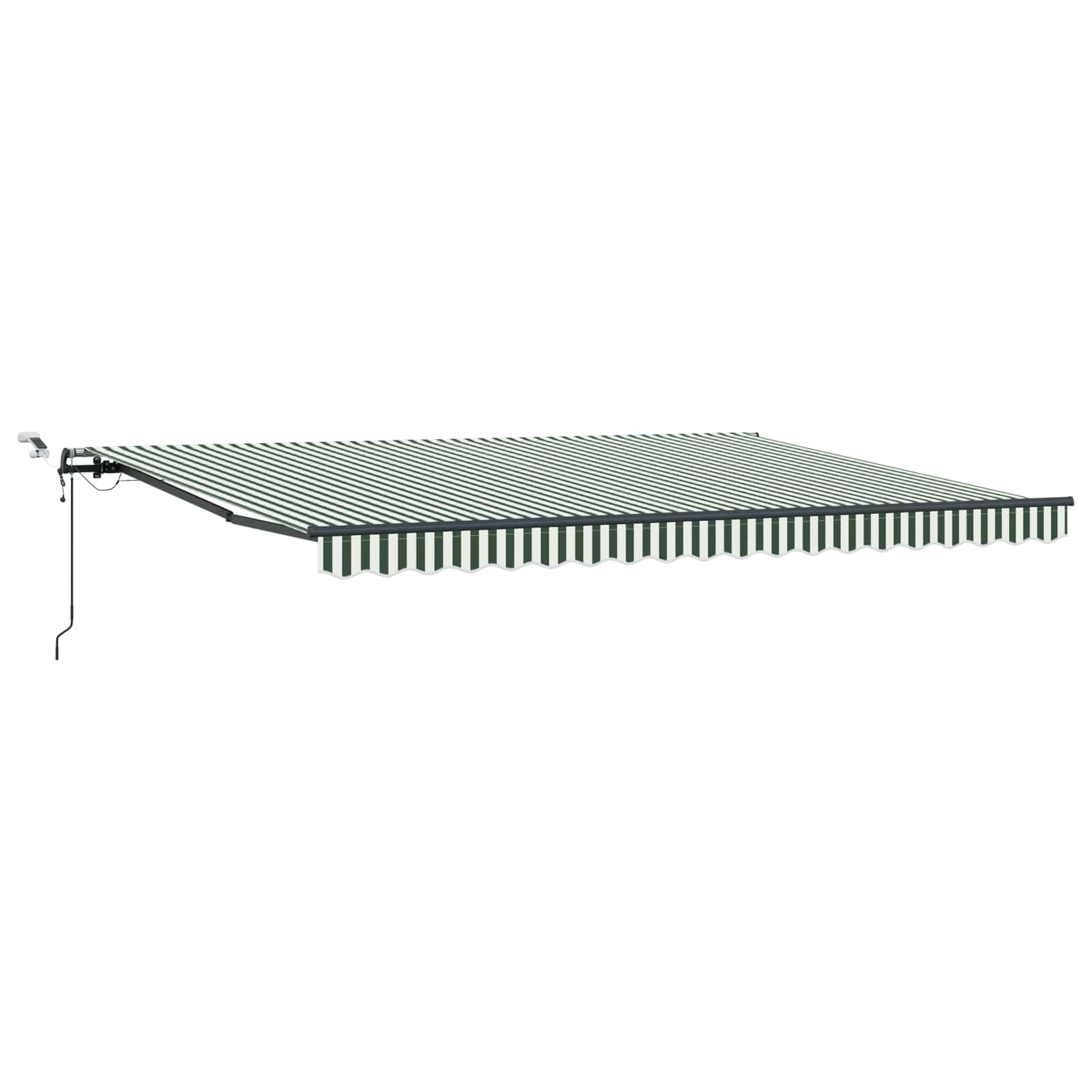 Markisenstoff Grün und Weiß 450 x 350 cm Polyester