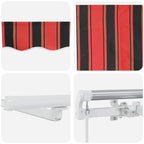 Einziehbare Markise Orange und Braun 500 x 300 cm
