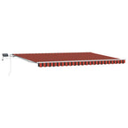 Einziehbare Markise Orange und Braun 500 x 300 cm