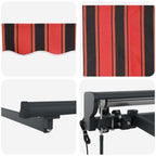 Markisenrahmen Orange und Schwarz 500 x 300 cm