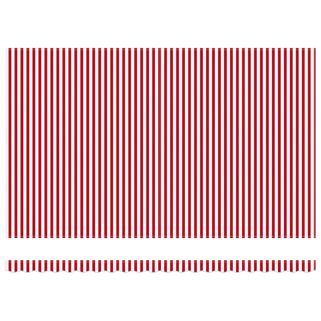 Markise Rot und Weiß 500 x 300 x 165 cm Polyester und Metall
