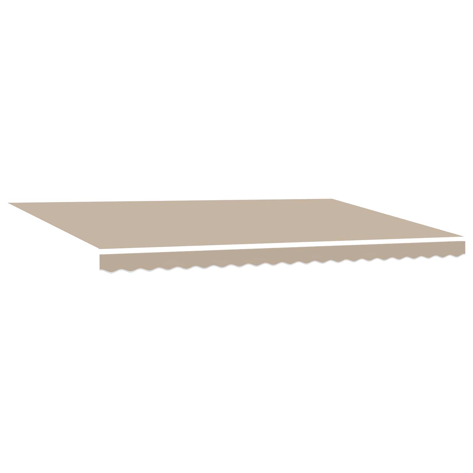 Einziehbare Markise Beige 500 x 300 cm Stoff