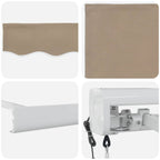 Markise Beige 500 x 300 x 165 cm Polyester und Aluminium