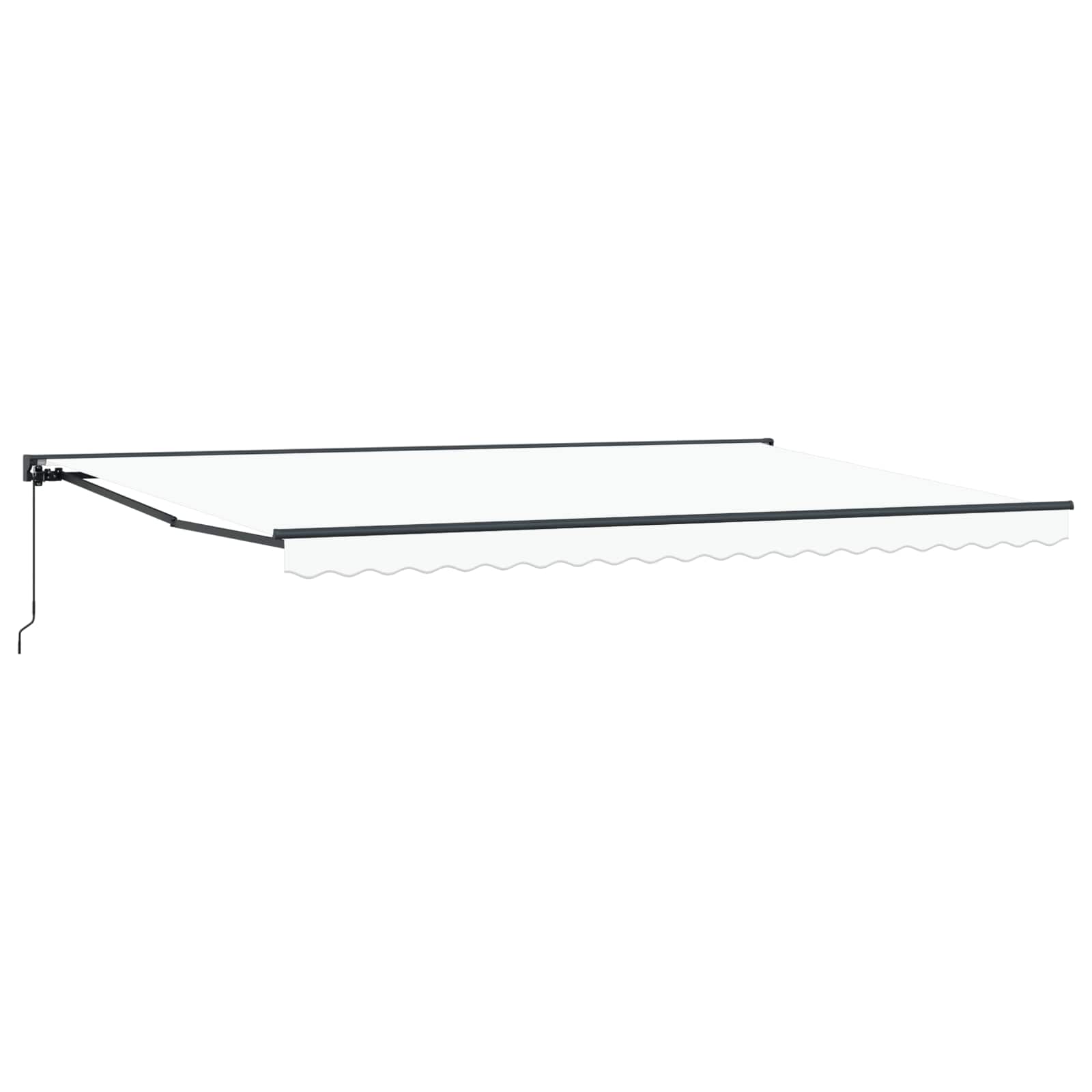 Markisenrahmen Weiß 500 x 300 cm Polyester mit PU-Beschichtung
