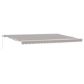 Markise Hellgrau 500 x 300 x 165 cm Polyester und Metall