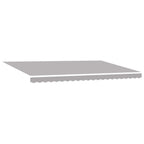 Einziehbare Markise Hellgrau 500 x 300 cm Stoff und Aluminium