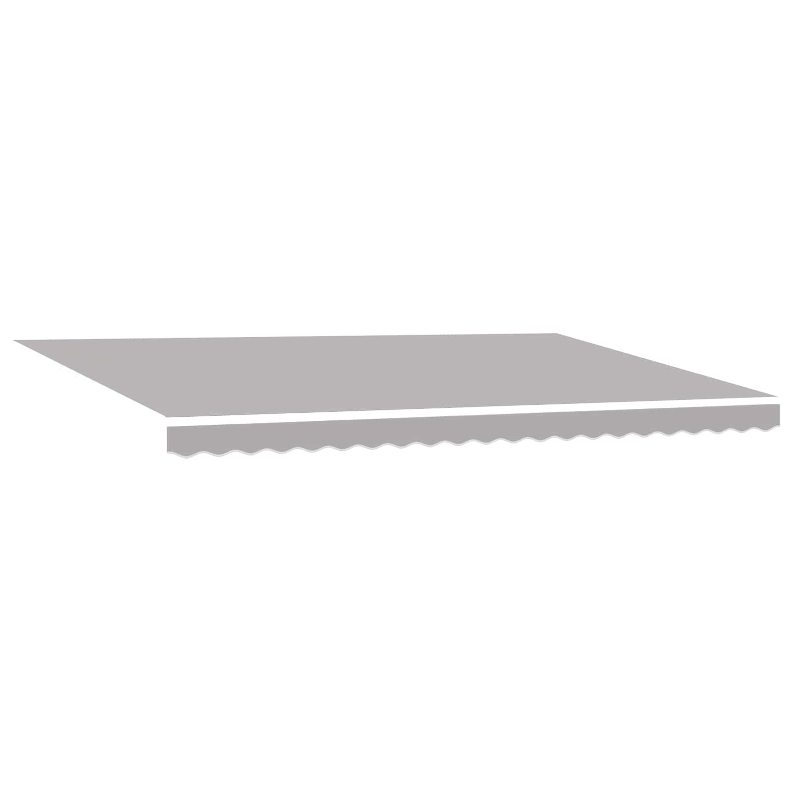 Einziehbare Markise Hellgrau 500 x 300 cm Stoff und Aluminium
