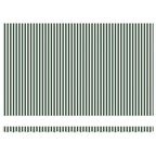 Einziehbare Markise Grün und Weiß 500 x 300 cm Stoff und Stahl