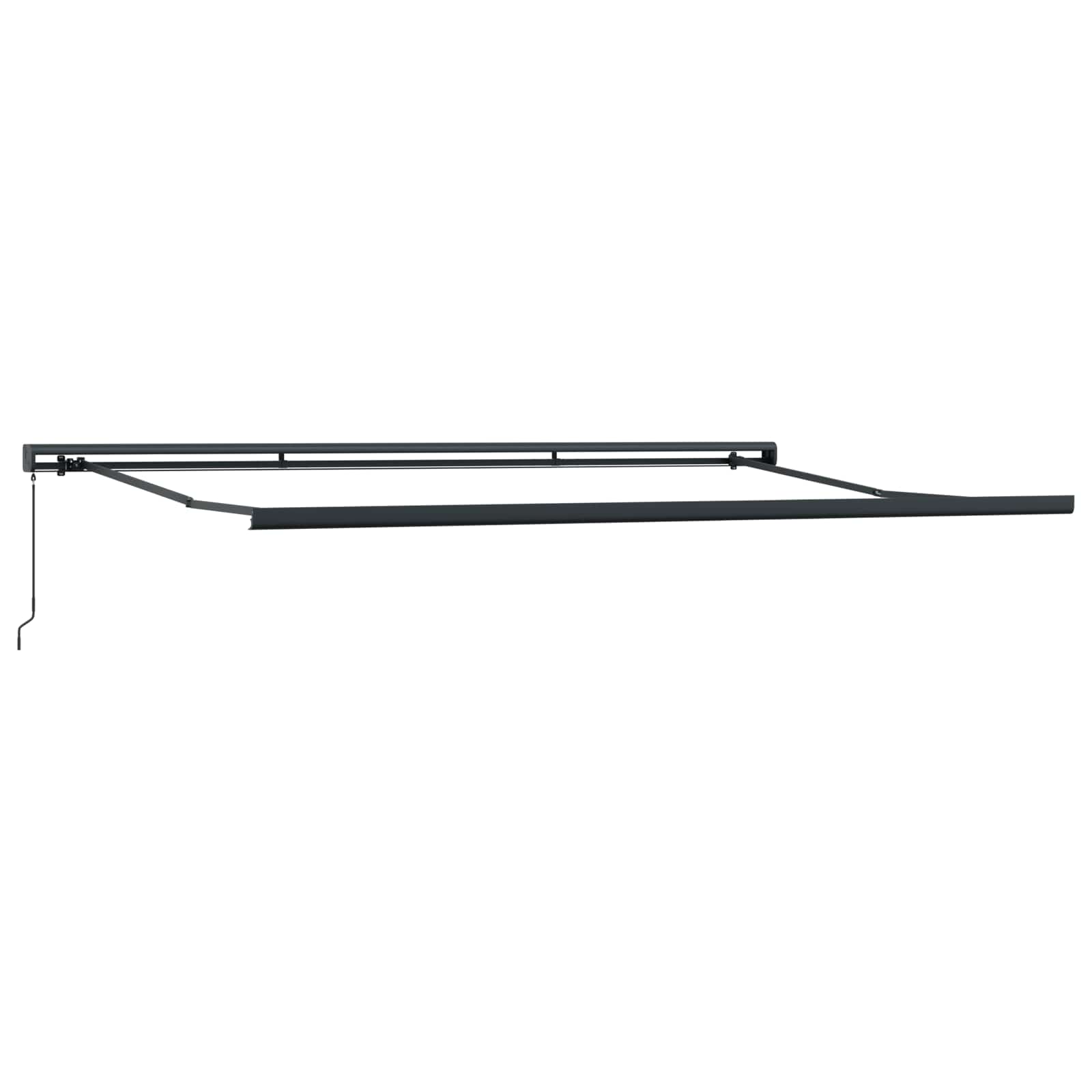 Einziehbare Markise Grün und Weiß 500 x 300 cm Stoff und Metall