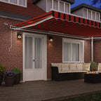 Einziehbare Markise Orange und Braun 500 x 350 cm