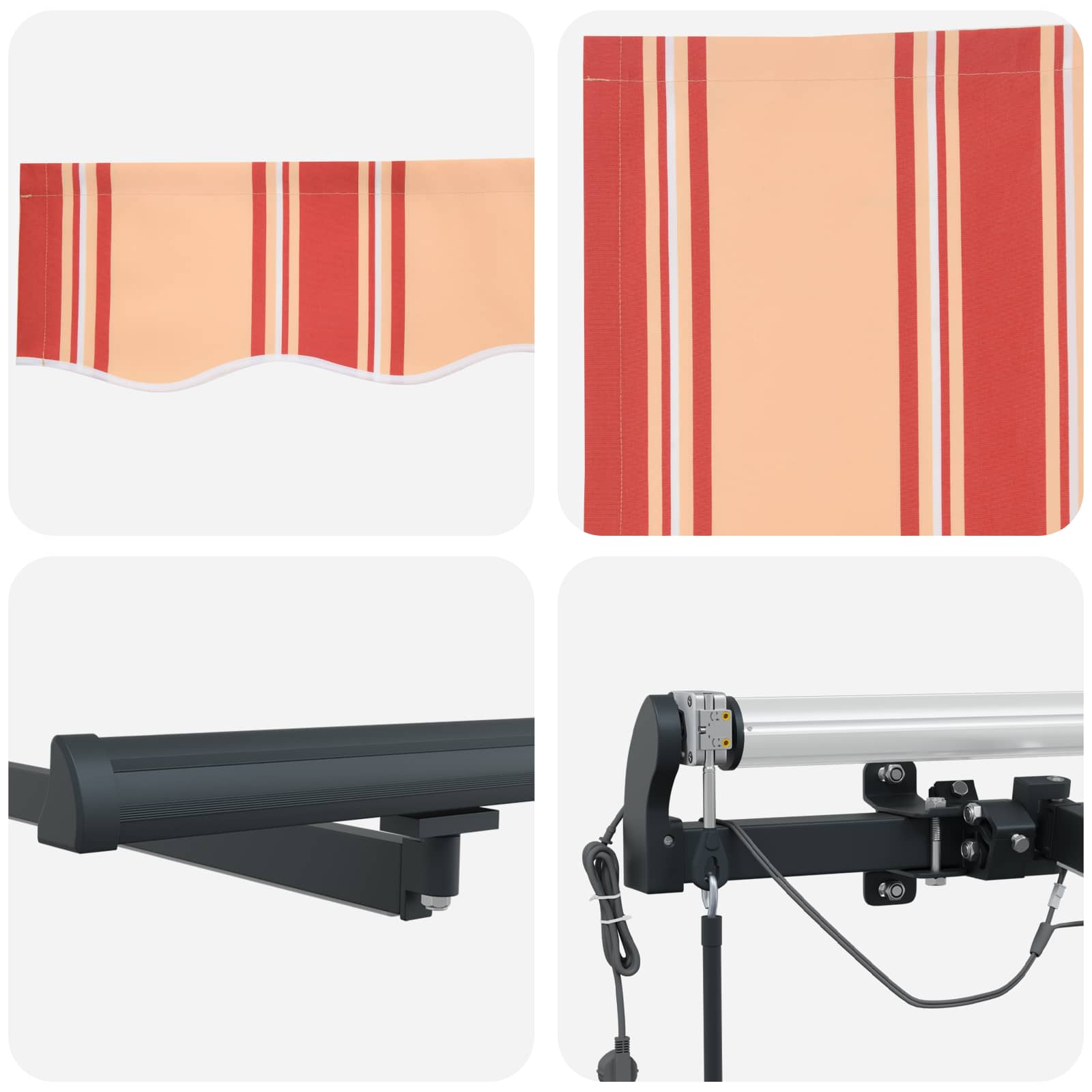 Markisenstoff Gelb und Orange 500 x 350 cm Polyester