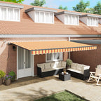Markisenstoff Gelb und Orange 500 x 350 cm Polyester