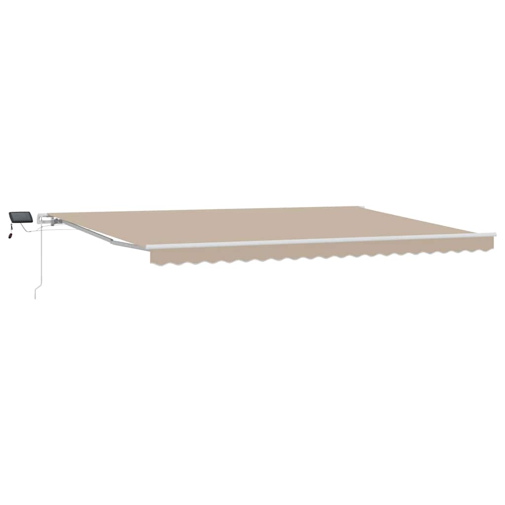 Einziehbare Markise Beige 500 x 350 cm Stoff und Stahl