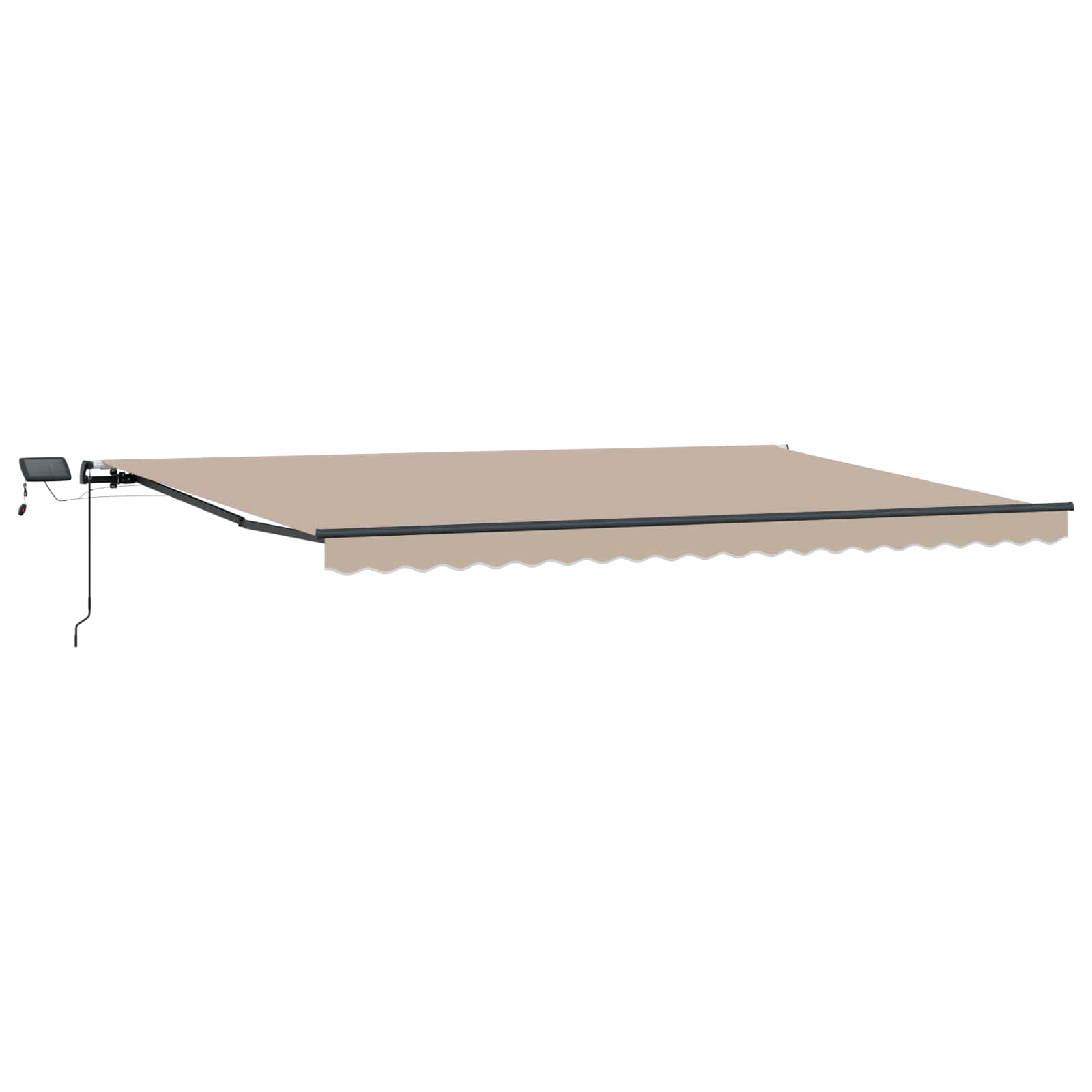 Einziehbare Markise Beige 500 x 350 cm Stoff