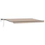Einziehbare Markise Beige 500 x 350 cm Stoff
