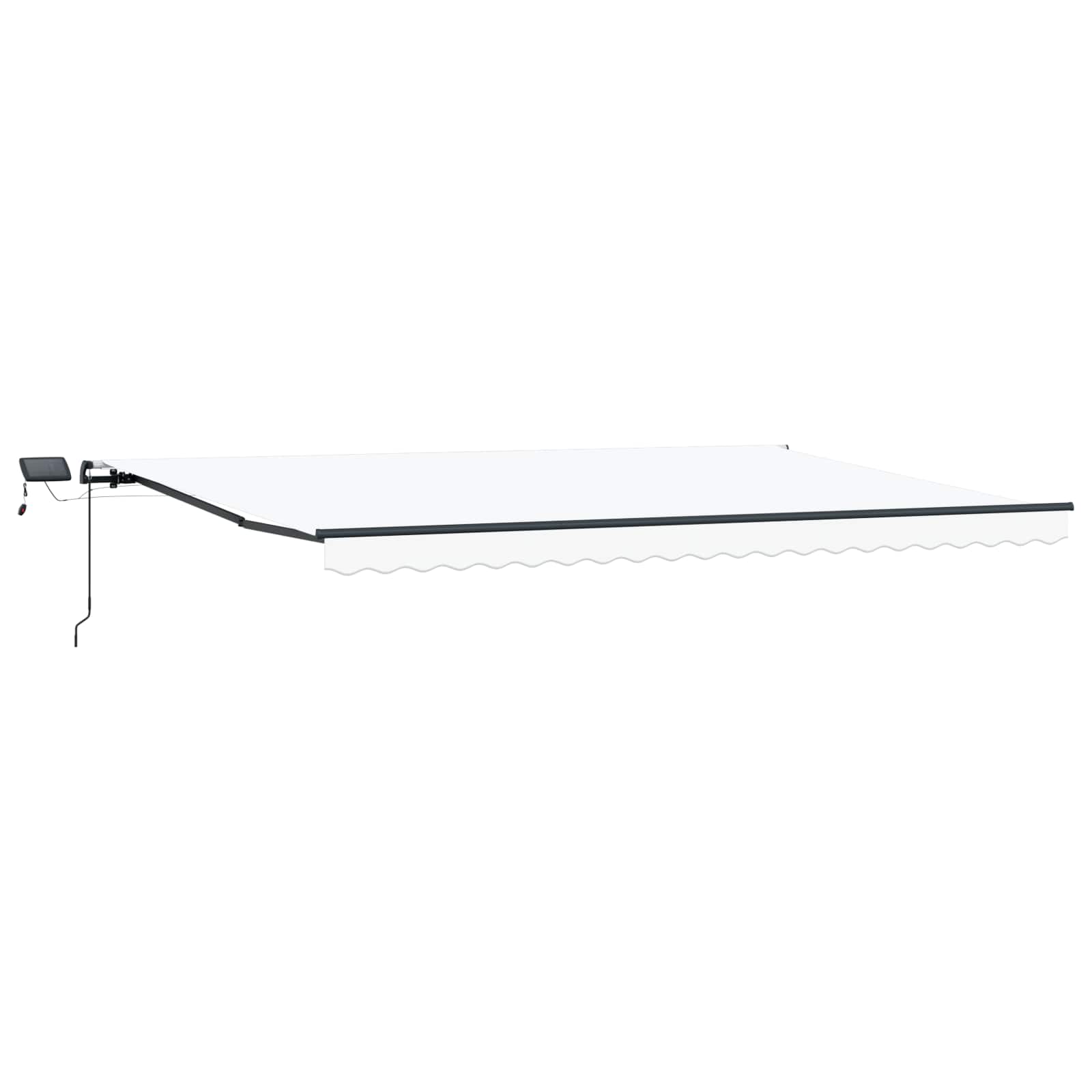 Einziehbare Markise Weiß 500 x 350 cm Stoff