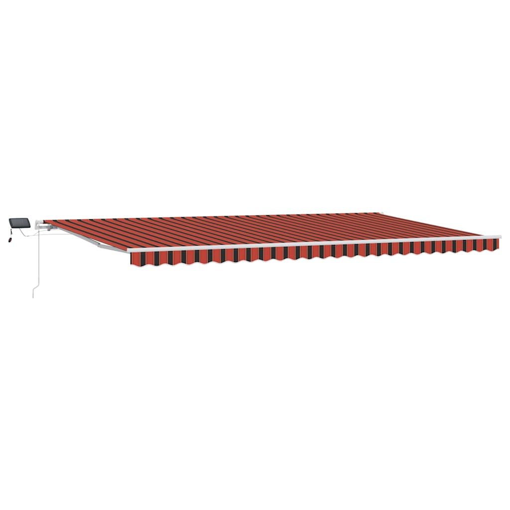 Einziehbare Markise Orange und Braun 600 x 300 cm