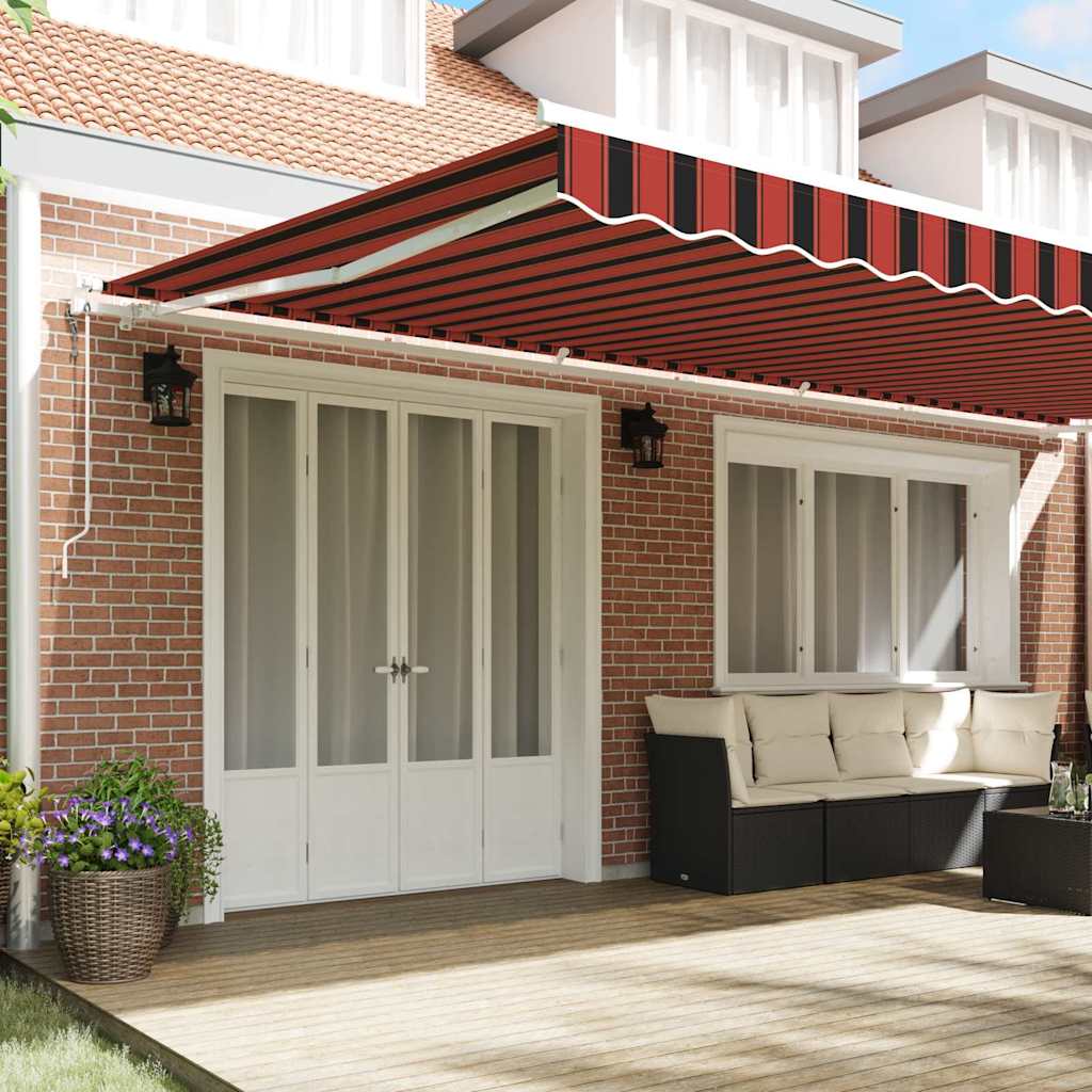 Elektrische ausziehbare Markise Orange und Braun 600 x 300 cm