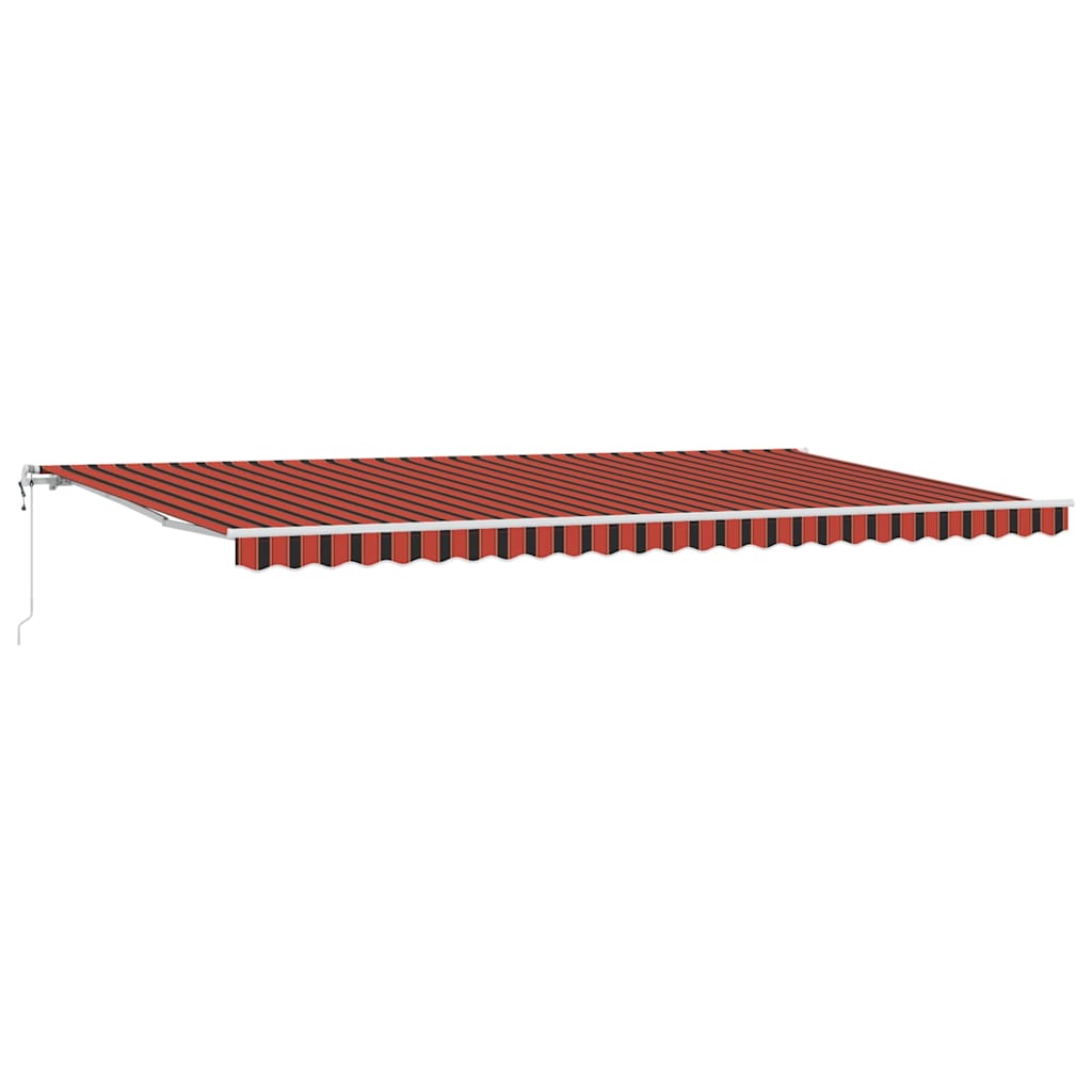 Elektrische ausziehbare Markise Orange und Braun 600 x 300 cm
