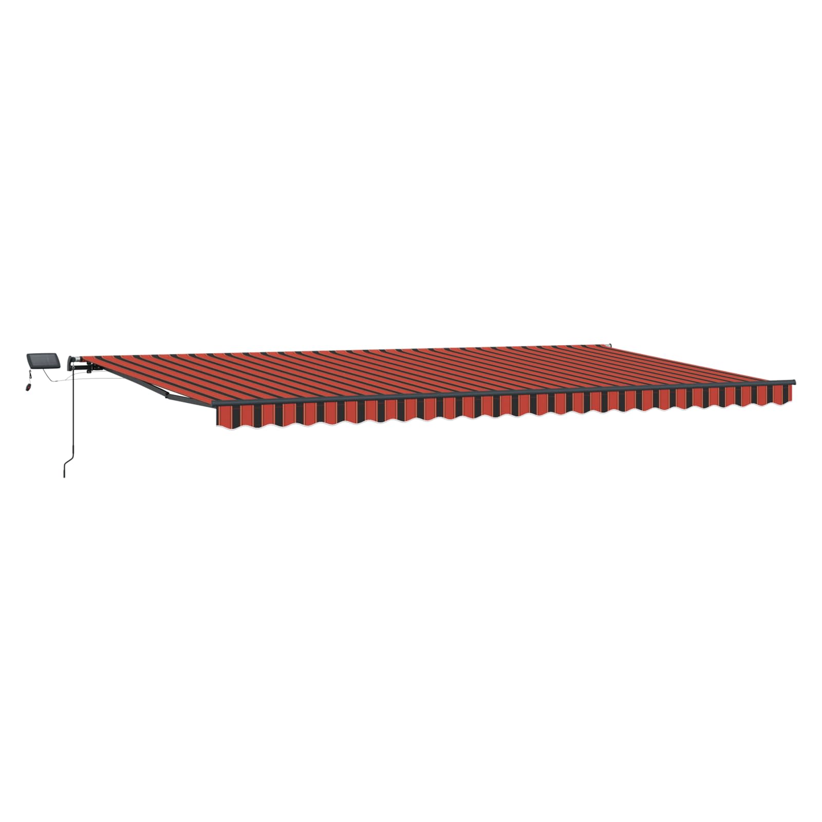 Einziehbare Markise Orange und Braun 600 x 300 cm Stoff