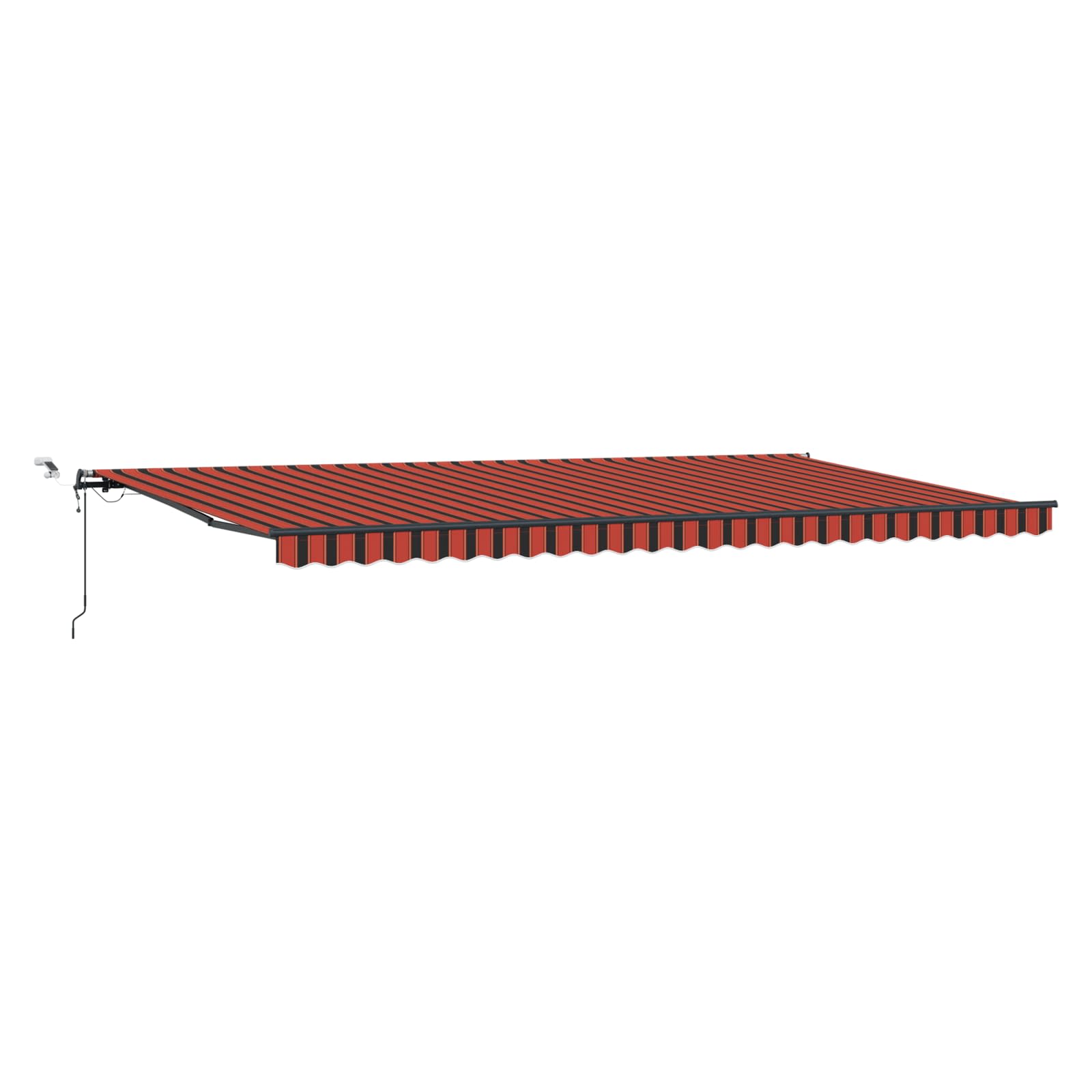 Markisenstoff Orange und Braun 600 x 300 cm Polyester