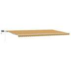 Einziehbare Markise Mehrfarbig 600 x 300 cm Stoff und Stahl