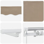 Einziehbare Markise Beige 600 x 300 cm Stoff und Stahl