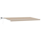 Einziehbare Markise Beige 600 x 300 cm Stoff und Stahl