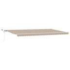 Einziehbare Markise Beige 600 x 300 cm Polyester und Metall