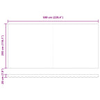 Einziehbare Markise Hellgrau 600 x 300 cm Polyester und Stahl