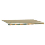 Einziehbare Markise Grün und Gelb 600 x 300 cm Stoff und Stahl
