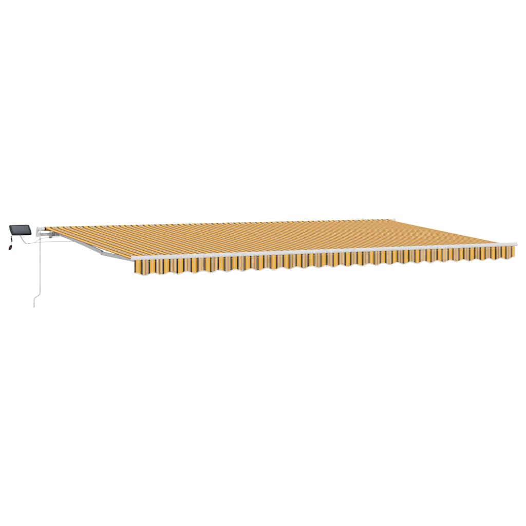 Einziehbare Markise Mehrfarbig 600 x 350 cm Stoff und Stahl