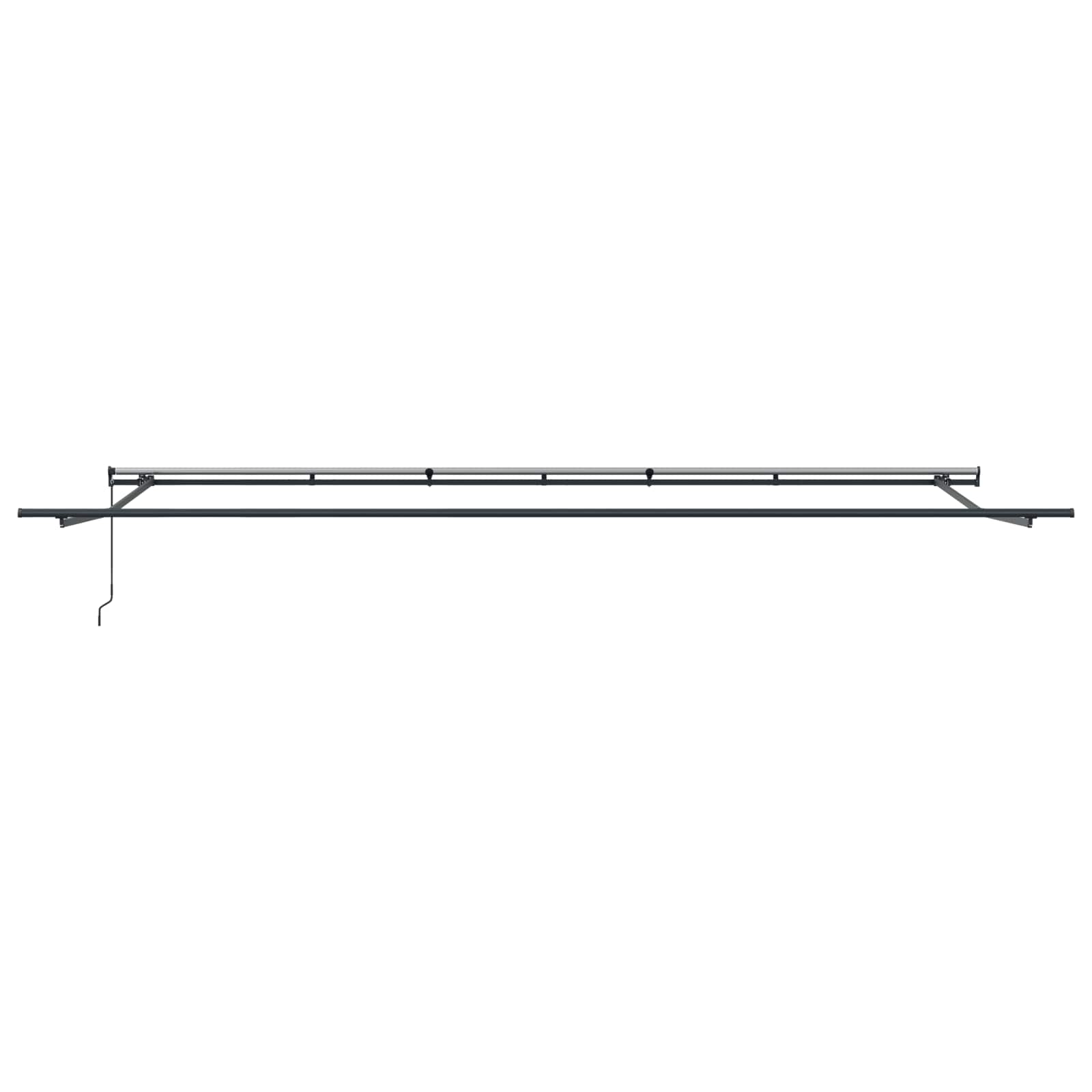 Einziehbare Markise Hellgrau 600 x 350 cm Polyester und Stahl