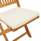 Klappstuhl mit Kissen 2 pcs Braun Massivholz Akazie