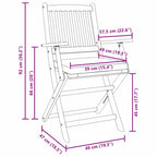 Klappstuhl mit Kissen 2 pcs Braun Massivholz Akazie
