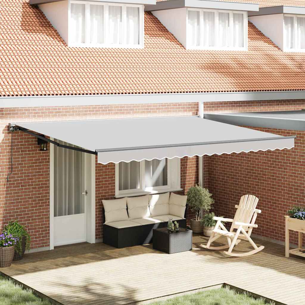 Markisenrahmen Verstellbar Anthrazit 4 x 3 m Stahl
