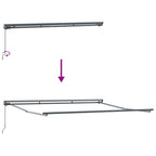 Markisenrahmen Verstellbar Anthrazit 4 x 3 m Stahl