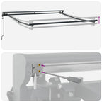 Markisenrahmen Verstellbar Anthrazit 3 x 2,5 m Stahl