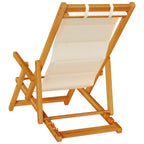 Liegestuhl mit Kissen 2 pcs Braun Massivholz Akazie
