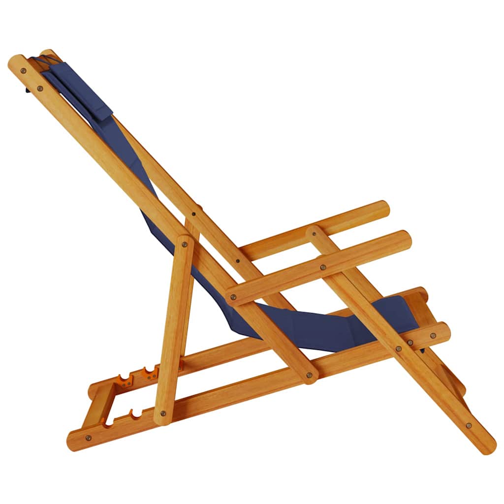 Liegestuhl mit Kissen 2 pcs Braun Massivholz Akazie