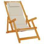 Liegestuhl mit Kissen 2 pcs Braun Massivholz Akazie