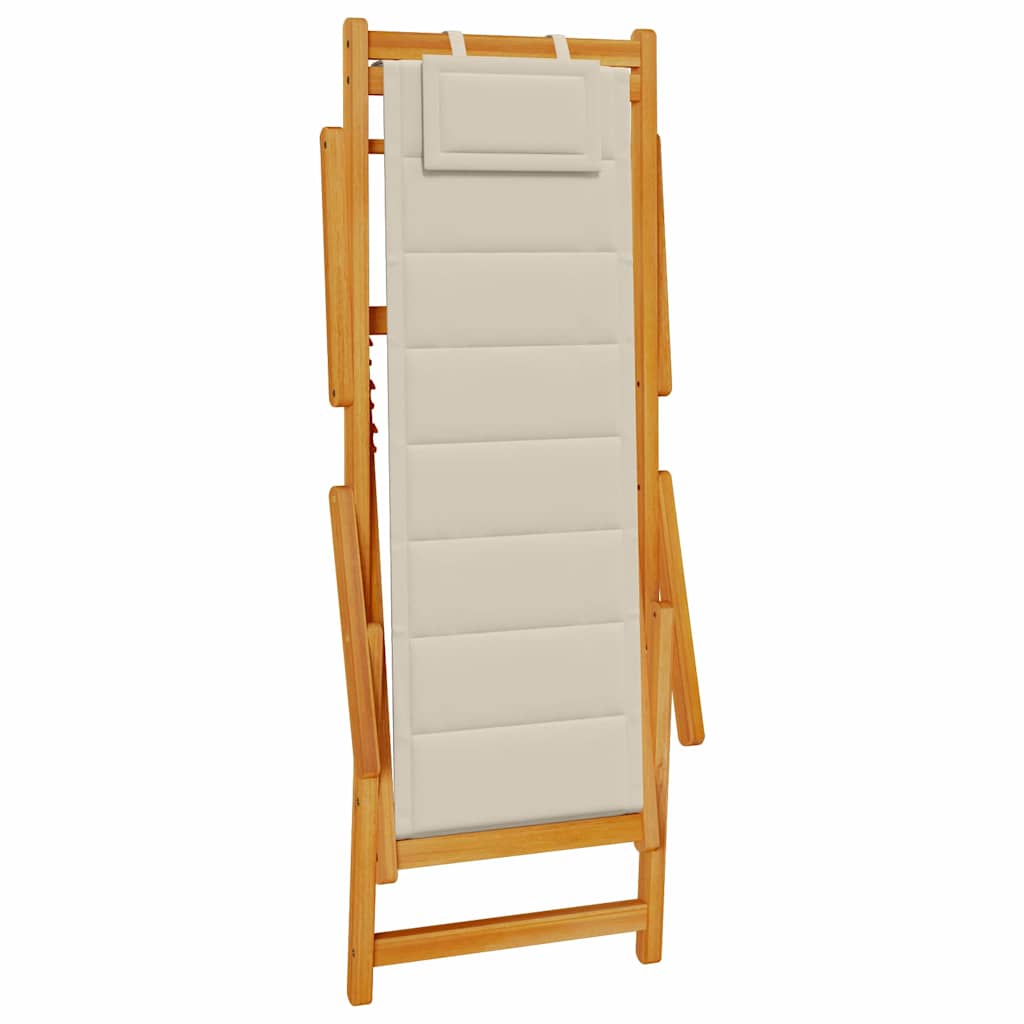 Liegestuhl mit Kissen 2 pcs Braun Massivholz Akazie