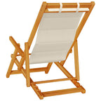 Liegestuhl mit Kissen 2 pcs Braun Massivholz Akazie