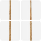 Garten-Sonnenschirm Cremeweiß Ø 217 x 230 cm Bambus