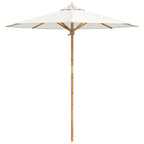 Garten-Sonnenschirm Cremeweiß Ø 217 x 230 cm Bambus