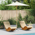 Garten-Sonnenschirm Cremeweiß Ø 240 x 260 cm Bambus
