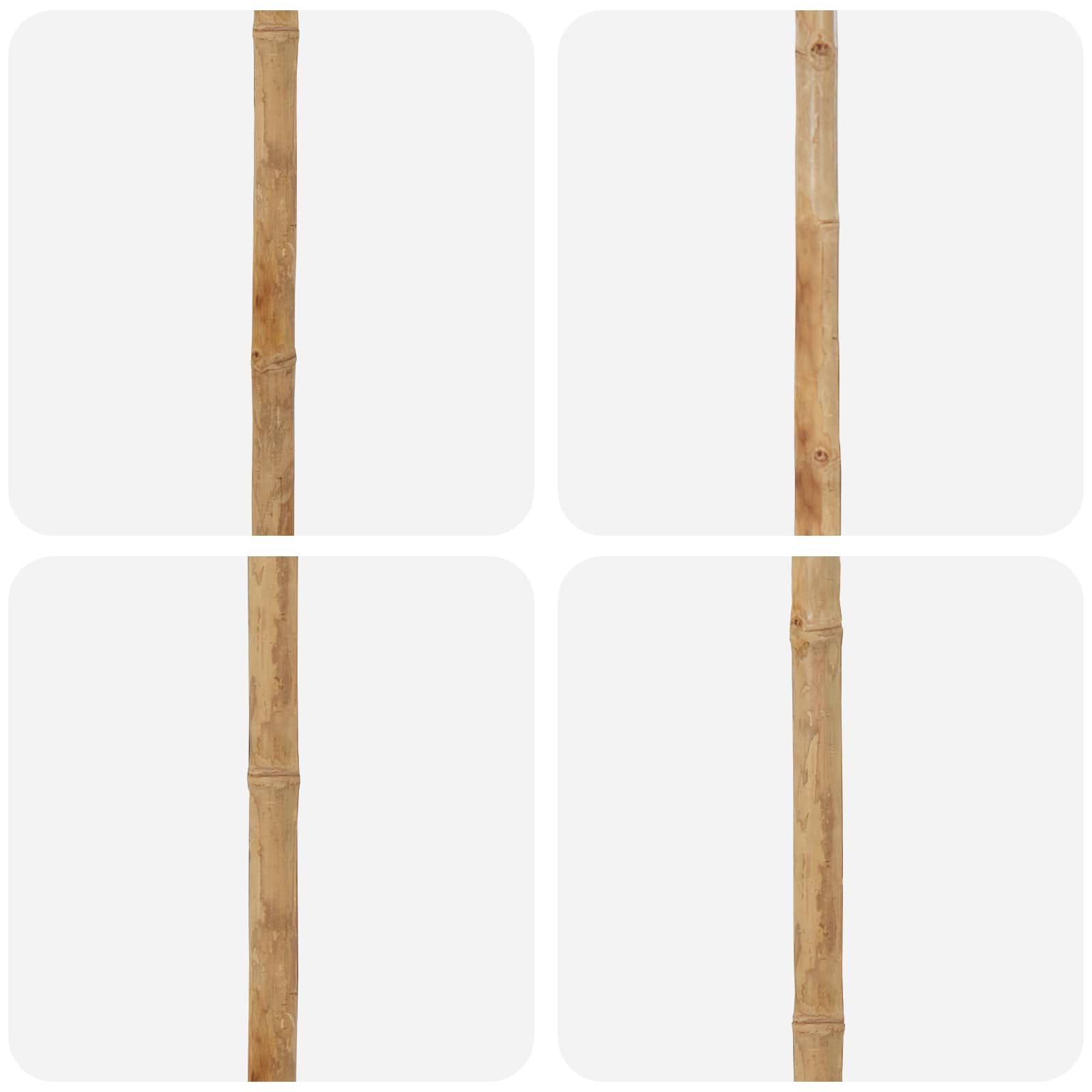 Garten-Sonnenschirm Dunkelgrau Ø 150 x 210 cm Bambus