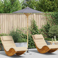 Garten-Sonnenschirm Dunkelgrau Ø 150 x 210 cm Bambus